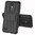 Dual Layer Rugged Tough Case & Stand for LG K9 - Black